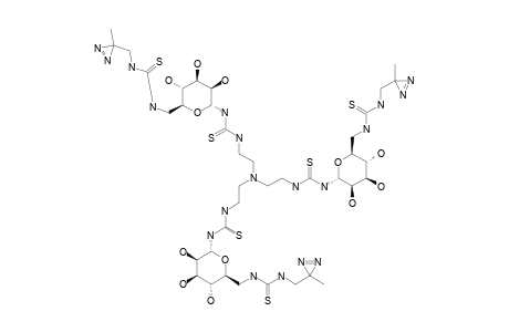 TRIS-[2-[3'-[6''-DEOXY-6''-(2'''-AZIPROPYLTHIOUREIDO)-ALPHA-D-MANNOPYRANOSYL]-THIOUREIDO]-ETHYL]-AMINE