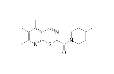 3-Pyridinecarbonitrile, 4,5,6-trimethyl-2-[[2-(4-methyl-1-piperidinyl)-2-oxoethyl]thio]-