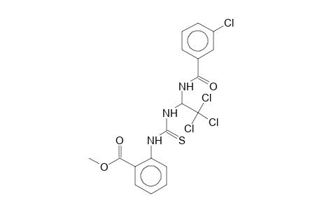 2-[[2,2,2-trichloro-1-[(3-chlorobenzoyl)amino]ethyl]thiocarbamoylamino]benzoic acid methyl ester