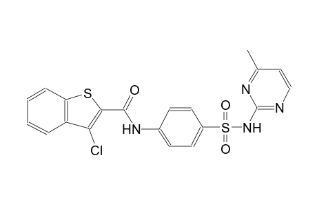 3-chloro-N-(4-{[(4-methyl-2-pyrimidinyl)amino]sulfonyl}phenyl)-1-benzothiophene-2-carboxamide