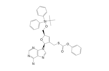 9-[5-O-TBDPS-2,3-DIDEOXY-2-(PHENOXYCARBONYLTHIO)-METHYL-BETA-D-GLYCERO-PENT-2-ENOFURANOSYL]-ADENINE