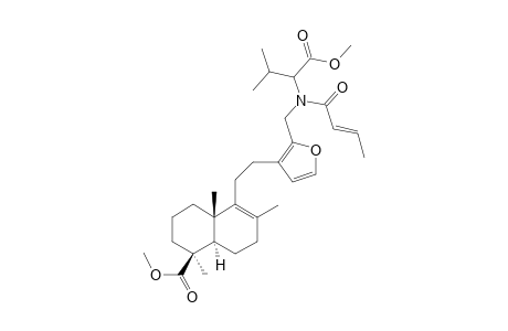 Methyl (1S,4aS,8aR)-5-(2-{2-[(1-Methoxycarbonyl-2-methylpropyl)[(E)-1-oxobut-2-en-1-yl]aminomethyl]furan-3-yl}ethyl)-1,4,6-trimethyl-1,2,3,4,4a,7,8,8a-octahydronaphthalene-1-carboxylate