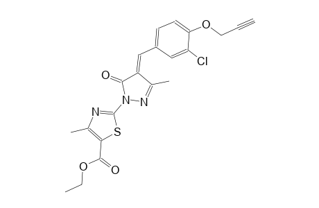5-thiazolecarboxylic acid, 2-[(4E)-4-[[3-chloro-4-(2-propynyloxy)phenyl]methylene]-4,5-dihydro-3-methyl-5-oxo-1H-pyrazol-1-yl]-4-methyl-, ethyl ester