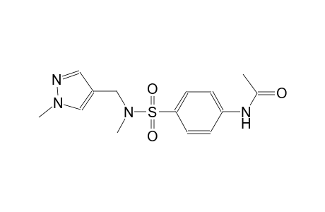N-[4-({methyl[(1-methyl-1H-pyrazol-4-yl)methyl]amino}sulfonyl)phenyl]acetamide