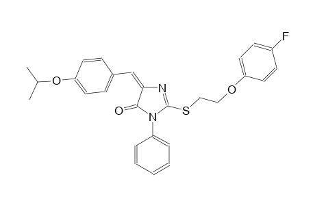 4H-imidazol-4-one, 2-[[2-(4-fluorophenoxy)ethyl]thio]-3,5-dihydro-5-[[4-(1-methylethoxy)phenyl]methylene]-3-phenyl-, (5E)-
