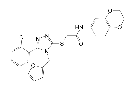 2-{[5-(2-chlorophenyl)-4-(2-furylmethyl)-4H-1,2,4-triazol-3-yl]sulfanyl}-N-(2,3-dihydro-1,4-benzodioxin-6-yl)acetamide