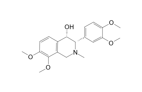 (3S,4S)-3-(3,4-dimethoxyphenyl)-7,8-dimethoxy-2-methyl-3,4-dihydro-1H-isoquinolin-4-ol