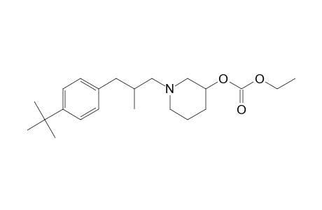 Carbonic acid, 1-[3-[4-(1,1-dimethylethyl)phenyl]-2-methylpropyl]-3-piperidinyl ethyl ester