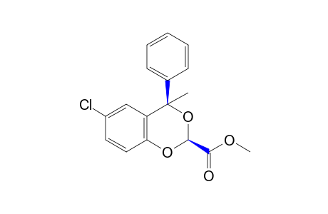 6-Chloro-trans-4-methyl-4-phenyl-1,3-benzodioxan-2-carboxylic acid, methyl ester