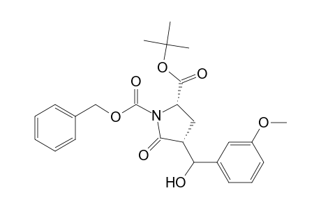 tert-Butyl (2S)-1-(Benzyloxycarbonyl)-4.alpha.-(hydroxy(m-methoxyphenyl)methyl)pyroglutamate