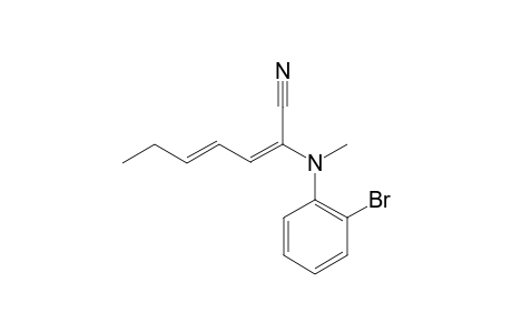 (2E,4E)-2-(2-bromo-N-methyl-anilino)hepta-2,4-dienenitrile
