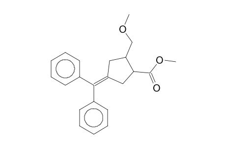 4-(diphenylmethylene)-2-(methoxymethyl)-1-cyclopentanecarboxylic acid methyl ester
