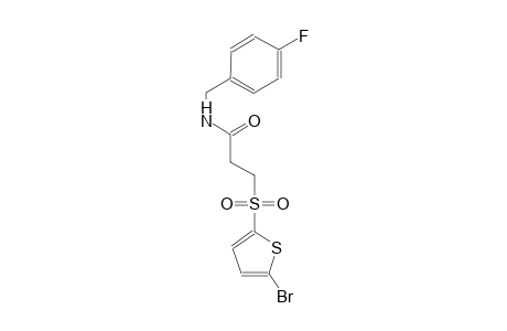 3-[(5-bromo-2-thienyl)sulfonyl]-N-(4-fluorobenzyl)propanamide