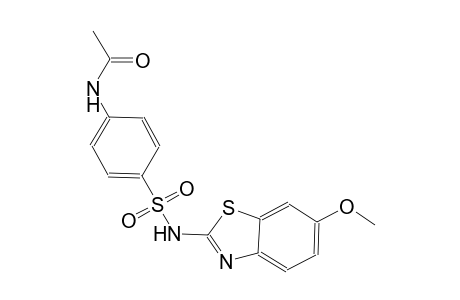 N-(4-{[(6-methoxy-1,3-benzothiazol-2-yl)amino]sulfonyl}phenyl)acetamide