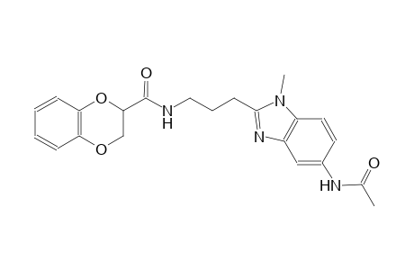 1,4-benzodioxin-2-carboxamide, N-[3-[5-(acetylamino)-1-methyl-1H-benzimidazol-2-yl]propyl]-2,3-dihydro-