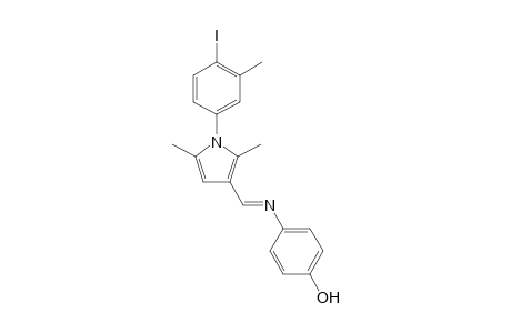 4-({[1-(4-iodo-3-methylphenyl)-2,5-dimethyl-1H-pyrrol-3-yl]methylidene}amino)phenol