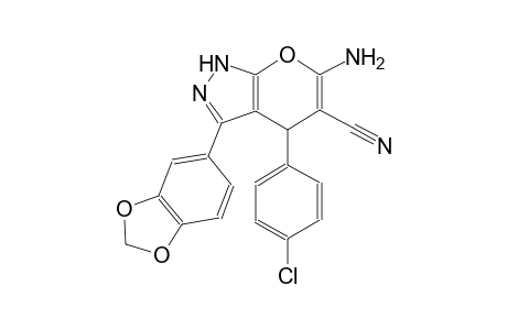 pyrano[2,3-c]pyrazole-5-carbonitrile, 6-amino-3-(1,3-benzodioxol-5-yl)-4-(4-chlorophenyl)-1,4-dihydro-
