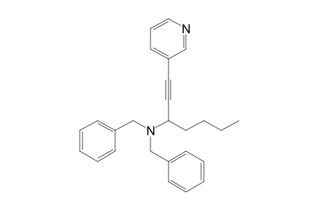 N,N-Dibenzyl-1-(3-pyridinyl)-1-heptyn-3-amine