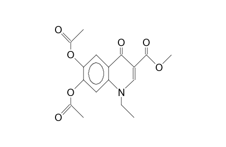6,7-Diacetoxy-1-ethyl-4(1H)-quinolone-3-carboxylic acid, methyl ester