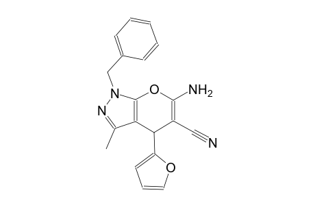 6-amino-1-benzyl-4-(2-furyl)-3-methyl-1,4-dihydropyrano[2,3-c]pyrazole-5-carbonitrile