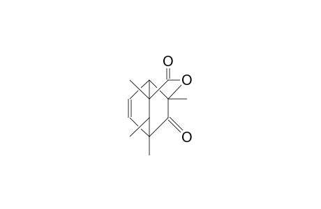 1,3,7-anti, 8-Tetramethyl-3-hydroxy-bicyclo(2.2.2)oct-5-en-2-one-8-carboxylic acid, lactone