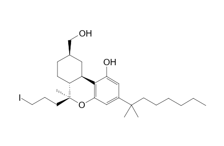 12.beta.-(2-Iodoethyl)-9-nor-9-.beta.-(hydroxymethyl)hexahydrocannabinol