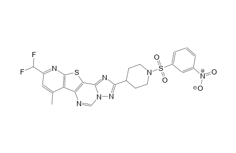 9-(difluoromethyl)-7-methyl-2-{1-[(3-nitrophenyl)sulfonyl]-4-piperidinyl}pyrido[3',2':4,5]thieno[2,3-e][1,2,4]triazolo[1,5-c]pyrimidine