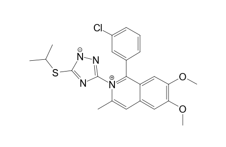 1-(3-chlorophenyl)-2-[5-(isopropylthio)-1,2-diaza-4-azanidacyclopenta-2,5-dien-3-yl]-6,7-dimethoxy-3-methyl-isoquinolin-2-ium