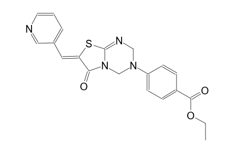 benzoic acid, 4-((7Z)-6,7-dihydro-6-oxo-7-(3-pyridinylmethylene)-2H-thiazolo[3,2-a][1,3,5]triazin-3(4H)-yl)-, ethyl ester