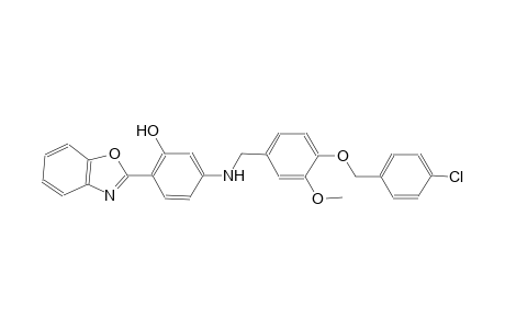 phenol, 2-(2-benzoxazolyl)-5-[[[4-[(4-chlorophenyl)methoxy]-3-methoxyphenyl]methyl]amino]-