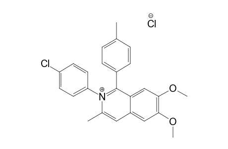 6,7-DIMETHOXY-3-METHYL-1-(4-METHYLPHENYL)-2-(4-CHLOROPHENYL)-ISOQUINOLINIUM-CHLORIDE