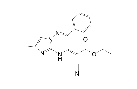 (E)-2-cyano-3-[[4-methyl-1-[(E)-(phenylmethylene)amino]-2-imidazolyl]amino]-2-propenoic acid ethyl ester