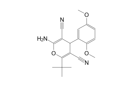 2-amino-6-tert-butyl-4-(2,5-dimethoxyphenyl)-4H-pyran-3,5-dicarbonitrile