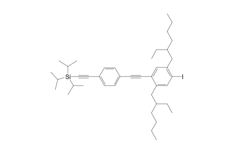 2-[4-[2-[2,5-bis(2-ethylhexyl)-4-iodo-phenyl]ethynyl]phenyl]ethynyl-triisopropyl-silane