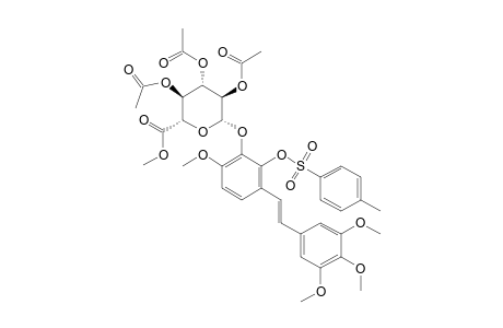 #32B;MINOR_ISOMER;(E)-3-(S),4-(S),5-(R)-TRIACETOXY-6-(S)-[(3,4,5-TRIMETHOXY)-(4'-METHOXY-2'-[PARA-TOLUENESULFONYLOXY]-3'-STILBENYLOXY)]-TETRAHYDROPYRAN-