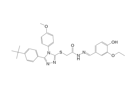 2-{[5-(4-tert-butylphenyl)-4-(4-methoxyphenyl)-4H-1,2,4-triazol-3-yl]sulfanyl}-N'-[(E)-(3-ethoxy-4-hydroxyphenyl)methylidene]acetohydrazide