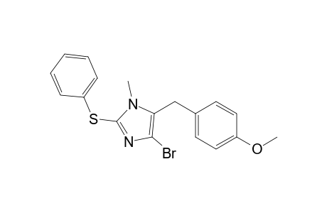 4-bromanyl-5-[(4-methoxyphenyl)methyl]-1-methyl-2-phenylsulfanyl-imidazole
