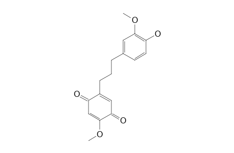 GRIFFITHONE_D;1-[2-(5-METHOXY-1,4-BENZOQUINONE)]-3-(4-HYDROXY-3-METHOXYPHENYL)-PROPANE