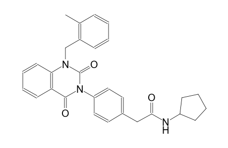 N-cyclopentyl-2-[4-(1-(2-methylbenzyl)-2,4-dioxo-1,4-dihydro-3(2H)-quinazolinyl)phenyl]acetamide