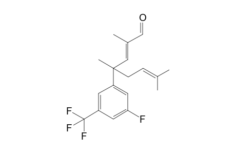 (E)-4-(3-Fluoro-5-(trifluoromethyl)phenyl)-2,4,7-trimethyloct-2,6-dienal