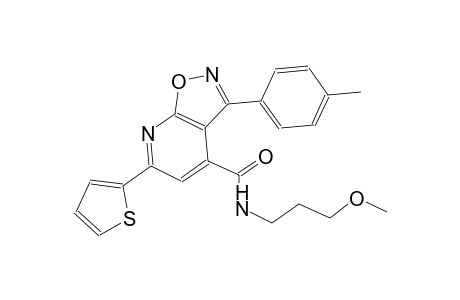 isoxazolo[5,4-b]pyridine-4-carboxamide, N-(3-methoxypropyl)-3-(4-methylphenyl)-6-(2-thienyl)-