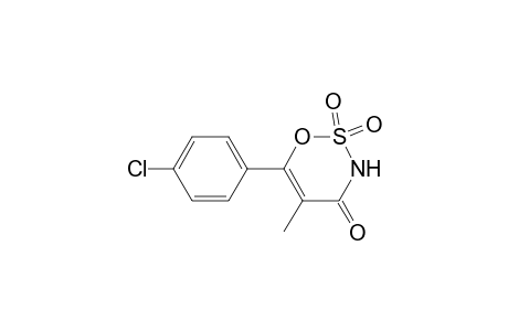 1,2,3-Oxathiazin-4(3H)-one, 6-(4-chlorophenyl)-5-methyl-, 2,2-dioxide