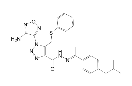 1-(4-amino-1,2,5-oxadiazol-3-yl)-N'-[(E)-1-(4-isobutylphenyl)ethylidene]-5-[(phenylsulfanyl)methyl]-1H-1,2,3-triazole-4-carbohydrazide