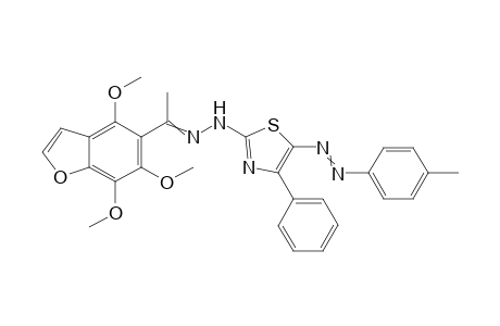4-Phenyl-5-(p-tolyldiazenyl)-2-(2-(1-(4,6,7-trimethoxybenzofuran-5-yl)ethylidene)hydrazinyl)thiazole