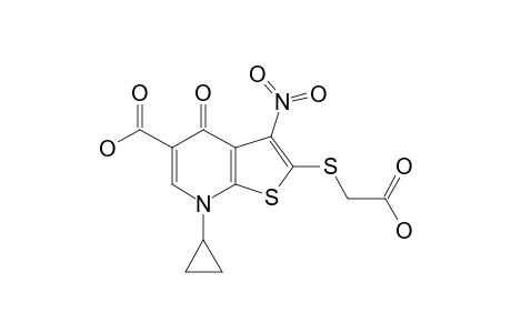 2-[(CARBOXYMETHYL)-THIO]-7-CYCLOPROPYL-3-NITRO-4-OXO-4,7-DIHYDROTHIENO-[2,3-B]-PYRIDINE-5-CARBOXYLIC-ACID