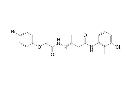 (3E)-3-[2-(4-bromanylphenoxy)ethanoylhydrazinylidene]-N-(3-chloranyl-2-methyl-phenyl)butanamide