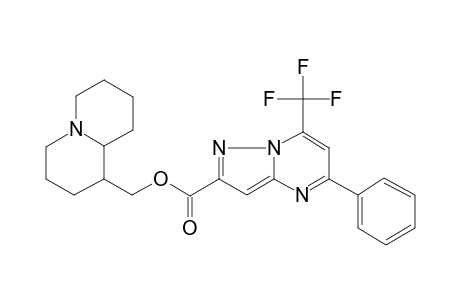 2,3,4,6,7,8,9,9a-octahydro-1H-quinolizin-1-ylmethyl 5-phenyl-7-(trifluoromethyl)pyrazolo[1,5-a]pyrimidine-2-carboxylate
