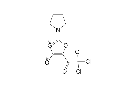 2-Pyrrolidino-5-(trichloracetyl)-1,3-oxathiolylium-4-olate