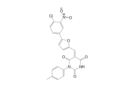 (5Z)-5-{[5-(4-chloro-3-nitrophenyl)-2-furyl]methylene}-1-(4-methylphenyl)-2,4,6(1H,3H,5H)-pyrimidinetrione