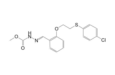 methyl (2E)-2-(2-{2-[(4-chlorophenyl)sulfanyl]ethoxy}benzylidene)hydrazinecarboxylate